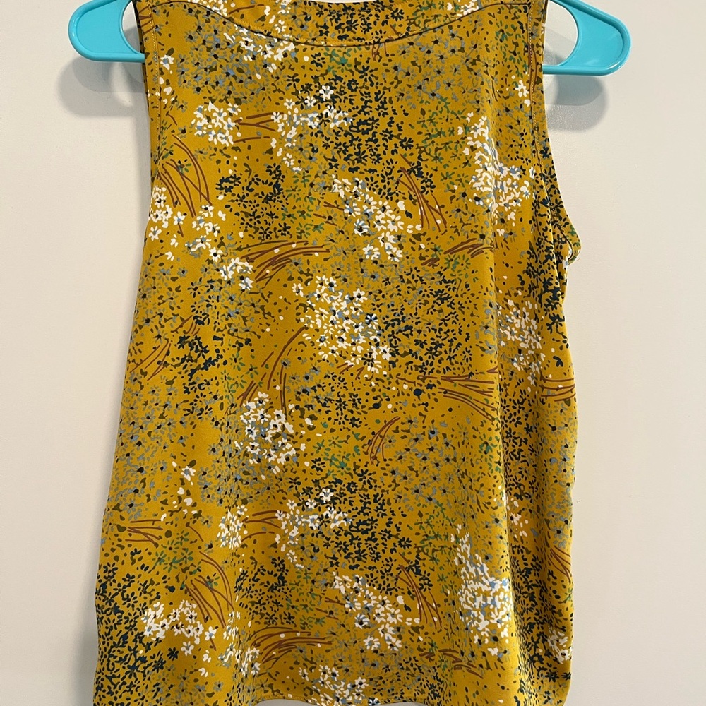 Loft Floral Yellow Sleeveless Top